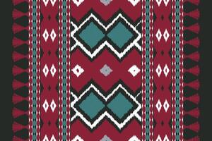 Motif Ikat Paisley Embroidery Background. Ikat Patterns Geometric Ethnic Oriental Pattern traditional.aztec Style Abstract illustration.design for Texture,fabric,clothing,wrapping,sarong. vector