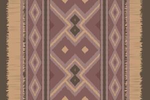 Motif Ikat Seamless Pattern Embroidery Background. Ikat Print Geometric Ethnic Oriental Pattern traditional.aztec Style Abstract design for Texture,fabric,clothing,wrapping,sarong. vector