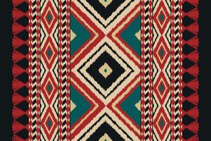 Motif Ikat Paisley Embroidery Background. Ikat Seamless Geometric Ethnic Oriental Pattern Traditional. Ikat Aztec Style Abstract Design for Print Texture,fabric,saree,sari,carpet. vector