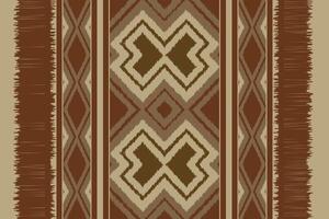 Motif Ikat Seamless Pattern Embroidery Background. Ikat Geometric Ethnic Oriental Pattern traditional.aztec Style Abstract design for Texture,fabric,clothing,wrapping,sarong. vector