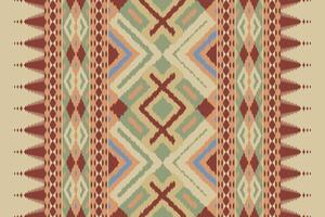 Ikat Damask Paisley Embroidery Background. Ikat Designs Geometric Ethnic Oriental Pattern Traditional. Ikat Aztec Style Abstract Design for Print Texture,fabric,saree,sari,carpet. vector