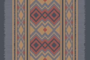 Motif Ikat Seamless Pattern Embroidery Background. Ikat Geometric Ethnic Oriental Pattern Traditional. Ikat Aztec Style Abstract Design for Print Texture,fabric,saree,sari,carpet. vector