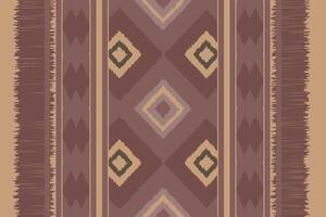 Motif Ikat Seamless Pattern Embroidery Background. Ikat Patterns Geometric Ethnic Oriental Pattern traditional.aztec Style Abstract design for Texture,fabric,clothing,wrapping,sarong. vector
