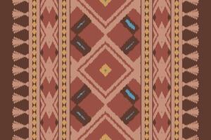 Motif Ikat Paisley Embroidery Background. Ikat Frame Geometric Ethnic Oriental Pattern Traditional. Ikat Aztec Style Abstract Design for Print Texture,fabric,saree,sari,carpet. vector