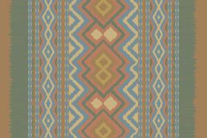 Ikat Fabric Paisley Embroidery Background. Ikat Aztec Geometric Ethnic Oriental Pattern Traditional. Ikat Aztec Style Abstract Design for Print Texture,fabric,saree,sari,carpet. vector