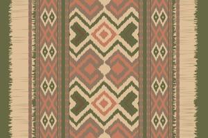 Ikat Fabric Paisley Embroidery Background. Ikat Damask Geometric Ethnic Oriental Pattern Traditional. Ikat Aztec Style Abstract Design for Print Texture,fabric,saree,sari,carpet. vector