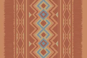 Ikat Seamless Pattern Embroidery Background. Ikat Seamless Pattern Geometric Ethnic Oriental Pattern Traditional. Ikat Aztec Style Abstract Design for Print Texture,fabric,saree,sari,carpet. vector