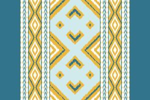 Motif Ikat Seamless Pattern Embroidery Background. Ikat Designs Geometric Ethnic Oriental Pattern Traditional. Ikat Aztec Style Abstract Design for Print Texture,fabric,saree,sari,carpet. vector