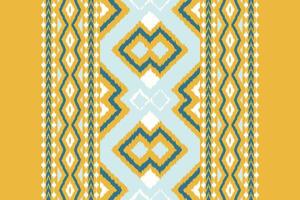 Motif Ikat Seamless Pattern Embroidery Background. Ikat Diamond Geometric Ethnic Oriental Pattern Traditional. Ikat Aztec Style Abstract Design for Print Texture,fabric,saree,sari,carpet. vector