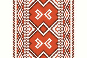 Ikat Damask Embroidery Background. Ikat Seamless Geometric Ethnic Oriental Pattern Traditional. Ikat Aztec Style Abstract Design for Print Texture,fabric,saree,sari,carpet. vector