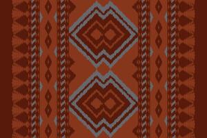 Ikat Damask Embroidery Background. Ikat Design Geometric Ethnic Oriental Pattern Traditional. Ikat Aztec Style Abstract Design for Print Texture,fabric,saree,sari,carpet. vector
