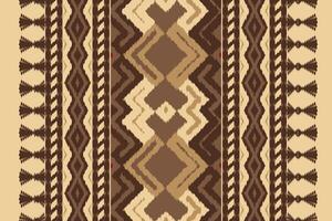 Ikat Paisley Pattern Embroidery Background. Ikat Chevron Geometric Ethnic Oriental Pattern Traditional. Ikat Aztec Style Abstract Design for Print Texture,fabric,saree,sari,carpet. vector