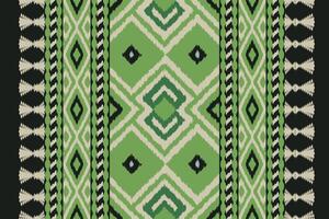 Ikat Damask Paisley Embroidery Background. Ikat Seamless Pattern Geometric Ethnic Oriental Pattern Traditional. Ikat Aztec Style Abstract Design for Print Texture,fabric,saree,sari,carpet. vector