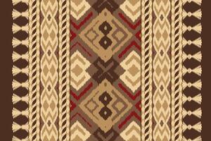 Ikat Paisley Pattern Embroidery Background. Ikat Design Geometric Ethnic Oriental Pattern Traditional. Ikat Aztec Style Abstract Design for Print Texture,fabric,saree,sari,carpet. vector
