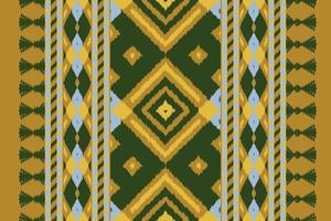 Ikat Damask Paisley Embroidery Background. Ikat Patterns Geometric Ethnic Oriental Pattern traditional.aztec Style Abstract illustration.design for Texture,fabric,clothing,wrapping,sarong. vector
