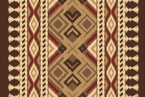 Ikat Paisley Pattern Embroidery Background. Ikat Background Geometric Ethnic Oriental Pattern Traditional. Ikat Aztec Style Abstract Design for Print Texture,fabric,saree,sari,carpet. vector