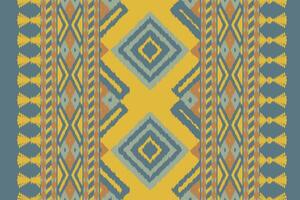 Ikat Damask Paisley Embroidery Background. Ikat Prints Geometric Ethnic Oriental Pattern Traditional. Ikat Aztec Style Abstract Design for Print Texture,fabric,saree,sari,carpet. vector