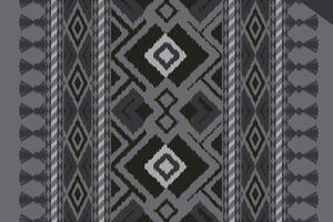 Ikat Floral Paisley Embroidery Background. Ikat Chevron Geometric Ethnic Oriental Pattern Traditional. Ikat Aztec Style Abstract Design for Print Texture,fabric,saree,sari,carpet. vector