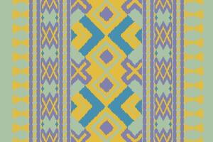 Ikat Fabric Paisley Embroidery Background. Ikat Pattern Geometric Ethnic Oriental Pattern Traditional. Ikat Aztec Style Abstract Design for Print Texture,fabric,saree,sari,carpet. vector