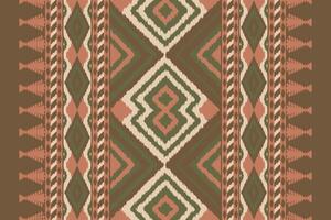 Ikat Damask Embroidery Background. Ikat Chevron Geometric Ethnic Oriental Pattern Traditional. Ikat Aztec Style Abstract Design for Print Texture,fabric,saree,sari,carpet. vector