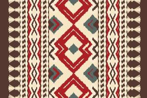 Ikat Fabric Paisley Embroidery Background. Ikat Seamless Geometric Ethnic Oriental Pattern Traditional. Ikat Aztec Style Abstract Design for Print Texture,fabric,saree,sari,carpet. vector