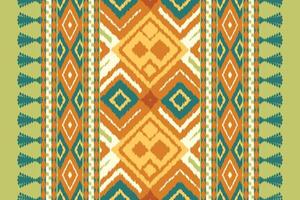 Ikat Paisley Pattern Embroidery Background. Ikat Damask Geometric Ethnic Oriental Pattern Traditional. Ikat Aztec Style Abstract Design for Print Texture,fabric,saree,sari,carpet. vector