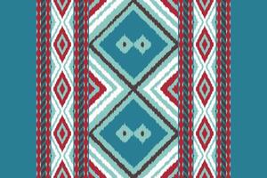 Ikat Paisley Pattern Embroidery Background. Ikat Designs Geometric Ethnic Oriental Pattern Traditional. Ikat Aztec Style Abstract Design for Print Texture,fabric,saree,sari,carpet. vector