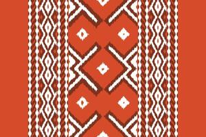 Ikat Damask Embroidery Background. Ikat Seamless Pattern Geometric Ethnic Oriental Pattern traditional.aztec Style Abstract design for Texture,fabric,clothing,wrapping,sarong. vector