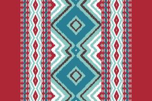 Ikat Paisley Pattern Embroidery Background. Ikat Diamond Geometric Ethnic Oriental Pattern Traditional. Ikat Aztec Style Abstract Design for Print Texture,fabric,saree,sari,carpet. vector