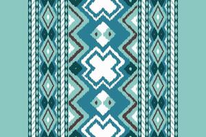 Ikat Paisley Pattern Embroidery Background. Ikat Floral Geometric Ethnic Oriental Pattern Traditional. Ikat Aztec Style Abstract Design for Print Texture,fabric,saree,sari,carpet. vector