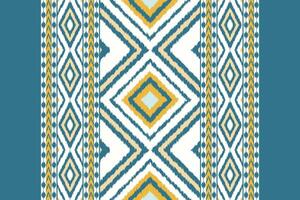 Motif Ikat Seamless Pattern Embroidery Background. Ikat Chevron Geometric Ethnic Oriental Pattern traditional.aztec Style Abstract design for Texture,fabric,clothing,wrapping,sarong. vector