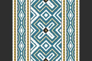 Ikat Paisley Pattern Embroidery Background. Ikat Stripe Geometric Ethnic Oriental Pattern Traditional. Ikat Aztec Style Abstract Design for Print Texture,fabric,saree,sari,carpet. vector
