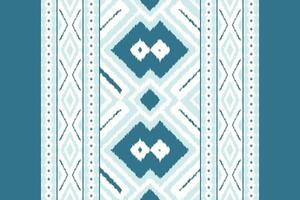Ikat Paisley Pattern Embroidery Background. Ikat Seamless Pattern Geometric Ethnic Oriental Pattern traditional.aztec Style Abstract design for Texture,fabric,clothing,wrapping,sarong. vector