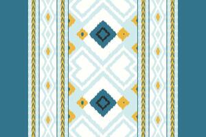 Ikat Damask Embroidery Background. Ikat Floral Geometric Ethnic Oriental Pattern Traditional. Ikat Aztec Style Abstract Design for Print Texture,fabric,saree,sari,carpet. vector