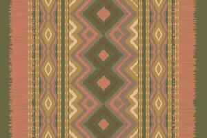 Ikat Fabric Paisley Embroidery Background. Ikat Background Geometric Ethnic Oriental Pattern Traditional. Ikat Aztec Style Abstract Design for Print Texture,fabric,saree,sari,carpet. vector