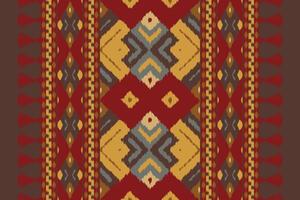 Ikat Paisley Pattern Embroidery Background. Ikat Patterns Geometric Ethnic Oriental Pattern Traditional. Ikat Aztec Style Abstract Design for Print Texture,fabric,saree,sari,carpet. vector
