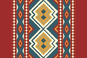 Motif Ikat Seamless Pattern Embroidery Background. Ikat Texture Geometric Ethnic Oriental Pattern Traditional. Ikat Aztec Style Abstract Design for Print Texture,fabric,saree,sari,carpet. vector