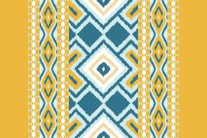 Motif Ikat Seamless Pattern Embroidery Background. Ikat Damask Geometric Ethnic Oriental Pattern traditional.aztec Style Abstract design for Texture,fabric,clothing,wrapping,sarong. vector