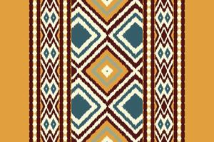 Ikat Damask Embroidery Background. Ikat Geometric Ethnic Oriental Pattern Traditional. Ikat Aztec Style Abstract Design for Print Texture,fabric,saree,sari,carpet. vector