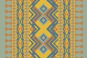 Ikat Damask Paisley Embroidery Background. Ikat Seamless Geometric Ethnic Oriental Pattern Traditional. Ikat Aztec Style Abstract Design for Print Texture,fabric,saree,sari,carpet. vector