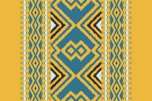 Ikat Paisley Pattern Embroidery Background. Ikat Texture Geometric Ethnic Oriental Pattern Traditional. Ikat Aztec Style Abstract Design for Print Texture,fabric,saree,sari,carpet. vector