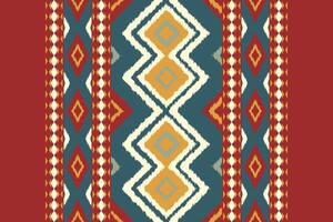 Motif Ikat Seamless Pattern Embroidery Background. Ikat Texture Geometric Ethnic Oriental Pattern traditional.aztec Style Abstract design for Texture,fabric,clothing,wrapping,sarong. vector