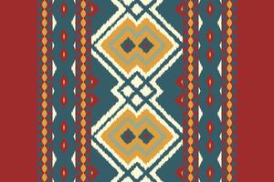 Motif Ikat Seamless Pattern Embroidery Background. Ikat Geometric Ethnic Oriental Pattern traditional.aztec Style Abstract design for Texture,fabric,clothing,wrapping,sarong. vector