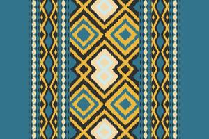 Motif Ikat Seamless Pattern Embroidery Background. Ikat Aztec Geometric Ethnic Oriental Pattern Traditional. Ikat Aztec Style Abstract Design for Print Texture,fabric,saree,sari,carpet. vector