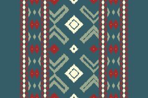 Motif Ikat Seamless Pattern Embroidery Background. Ikat Stripe Geometric Ethnic Oriental Pattern Traditional. Ikat Aztec Style Abstract Design for Print Texture,fabric,saree,sari,carpet. vector
