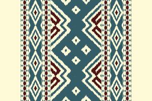 Ikat Damask Embroidery Background. Ikat Triangle Geometric Ethnic Oriental Pattern Traditional. Ikat Aztec Style Abstract Design for Print Texture,fabric,saree,sari,carpet. vector