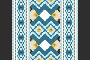 Motif Ikat Seamless Pattern Embroidery Background. Ikat Design Geometric Ethnic Oriental Pattern traditional.aztec Style Abstract design for Texture,fabric,clothing,wrapping,sarong. vector