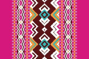 Ikat Fabric Paisley Embroidery Background. Ikat Design Geometric Ethnic Oriental Pattern Traditional. Ikat Aztec Style Abstract Design for Print Texture,fabric,saree,sari,carpet. vector