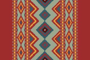 Motif Ikat Seamless Pattern Embroidery Background. Ikat Pattern Geometric Ethnic Oriental Pattern Traditional. Ikat Aztec Style Abstract Design for Print Texture,fabric,saree,sari,carpet. vector