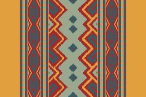 Motif Ikat Seamless Pattern Embroidery Background. Ikat Pattern Geometric Ethnic Oriental Pattern traditional.aztec Style Abstract design for Texture,fabric,clothing,wrapping,sarong. vector